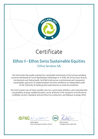 Certificat Ethos II - Ethos Swiss Sustainable Equities